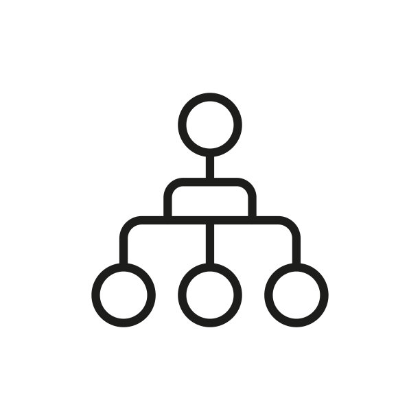 简约层级结构线条图标图片下载