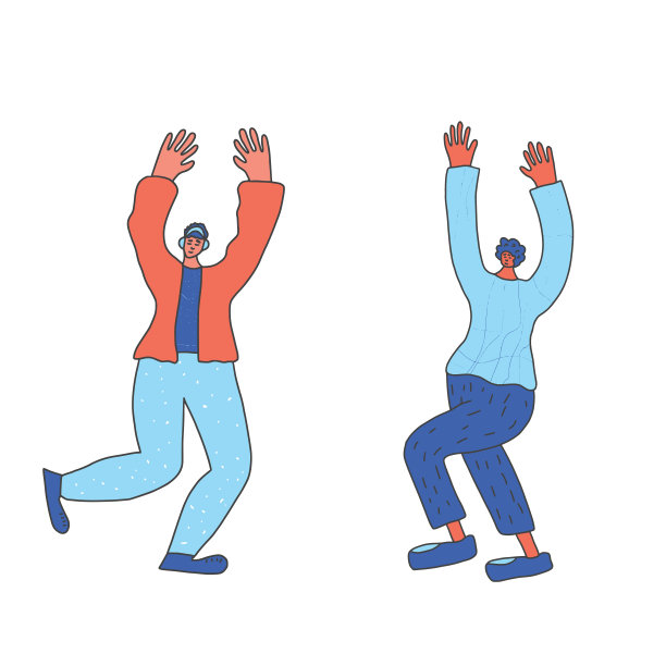 快乐的人们在白色上跳舞唱歌图片下载