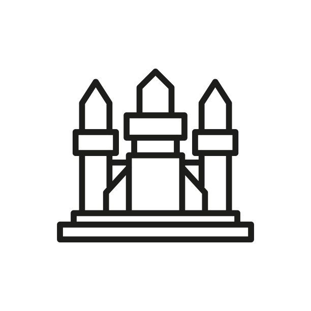 简约建筑线条图标图片下载