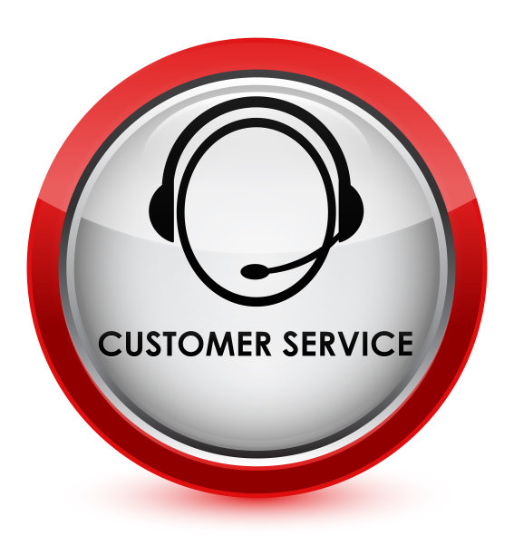 客服(客服图标)水晶红色圆形按钮图片下载