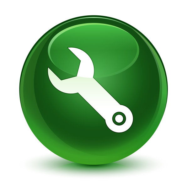 扳手图标玻璃软绿色圆形按钮图片下载