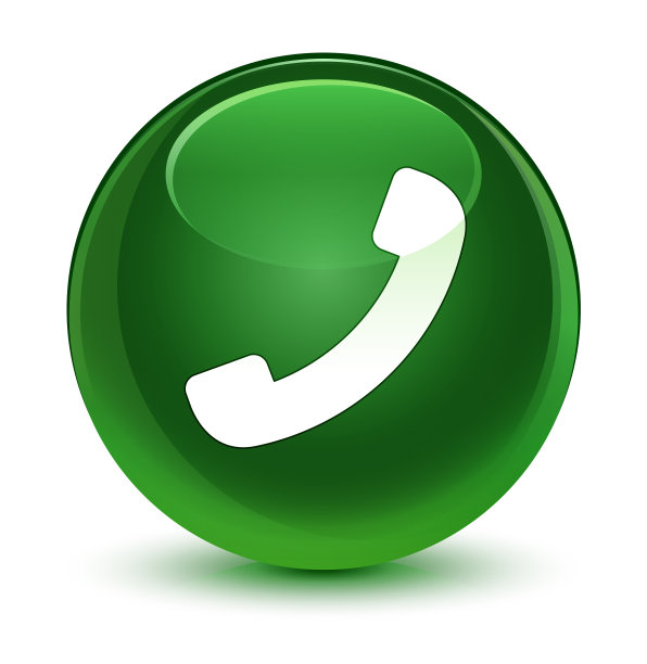 手机图标玻璃软绿色圆形按钮图片下载
