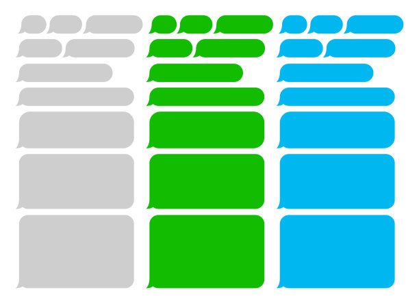 短消息泡沫。短信。演讲泡沫。图片下载