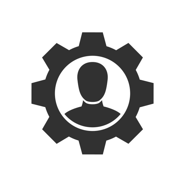 一个穿齿轮的男人的剪影图片下载