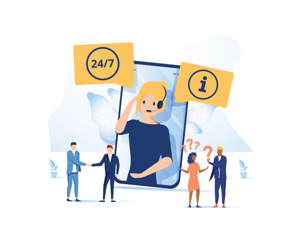 客户支持矢量网站模板，网页和登陆页设计的网站和手机网站开发。图片下载