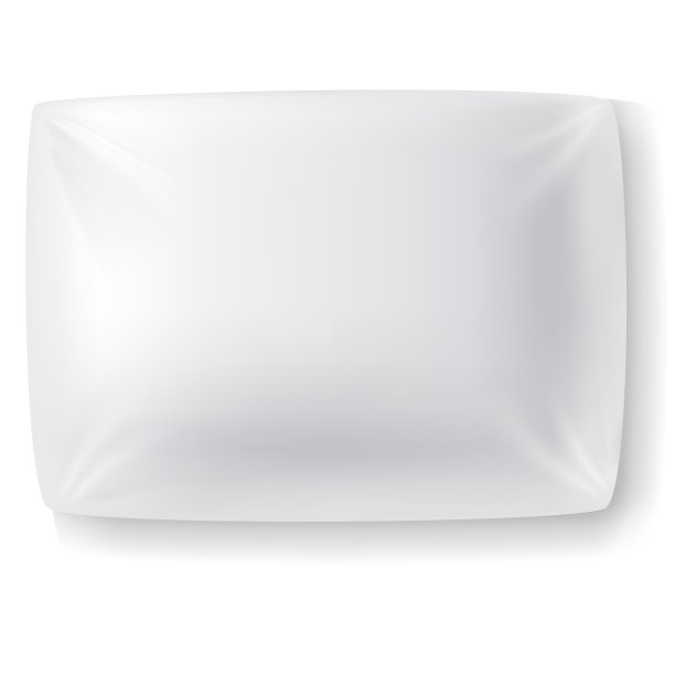 空白的白色长方形枕头。缓冲矢量插图。图片下载