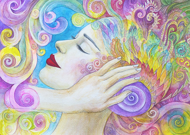 女性气质。美丽的女人画像。图片下载