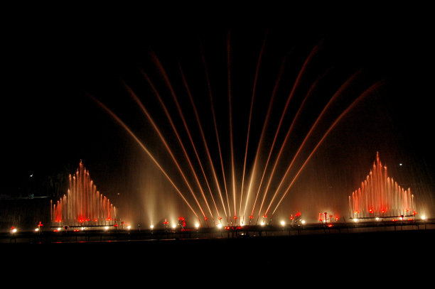 彩色喷泉和烟花图片下载