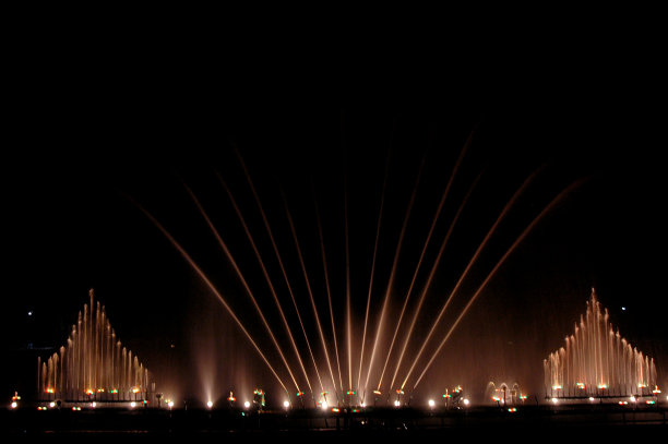 彩色喷泉和烟花图片下载