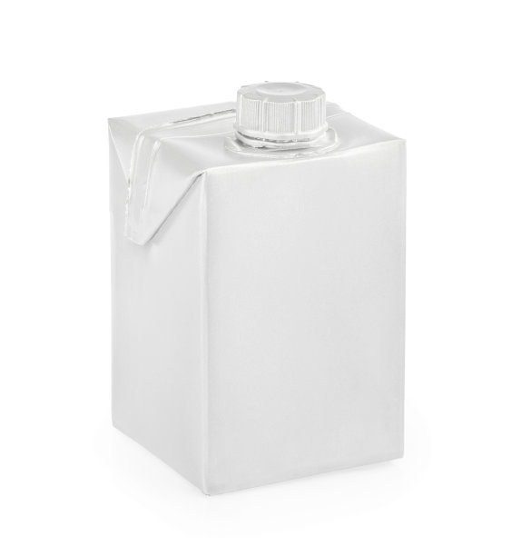 空白牛奶或果汁包装孤立在白色背景。摄影图片下载