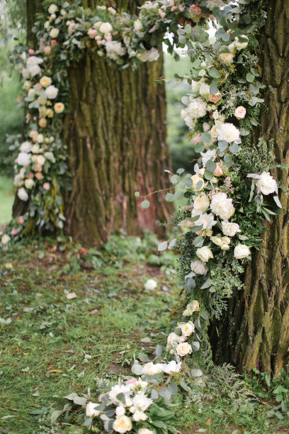 婚礼花拱门拍照图片下载