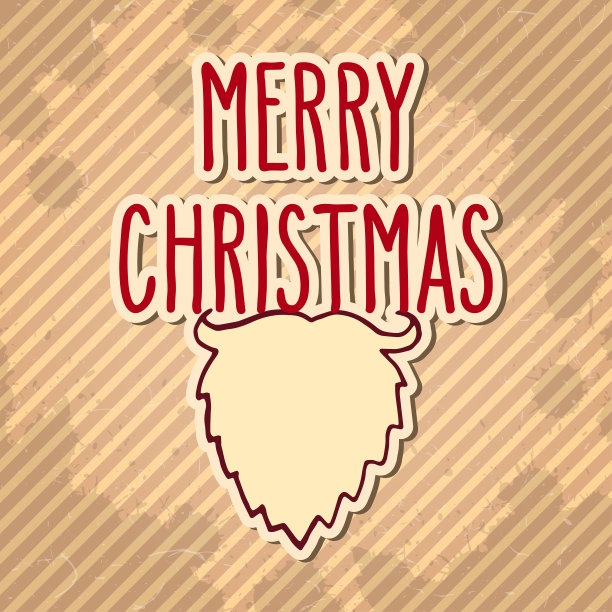 复古圣诞贺卡图片下载