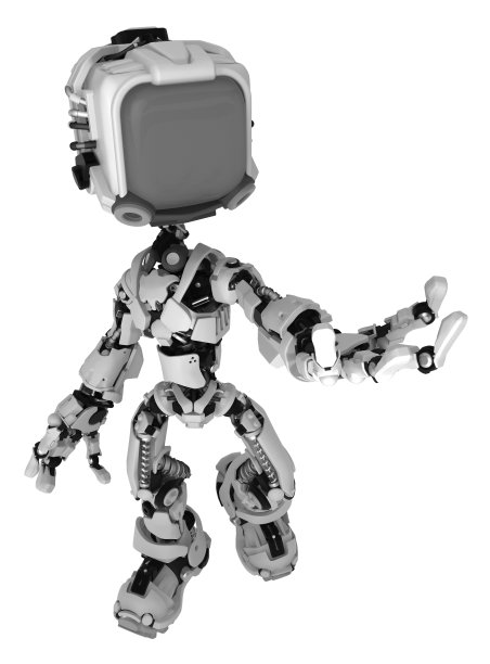 现场屏幕机器人，空手图片下载