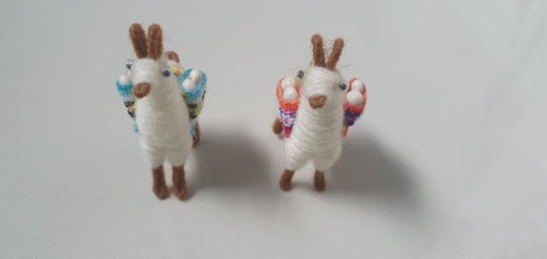 手工制作玩具羊驼装饰物(正面)图片下载
