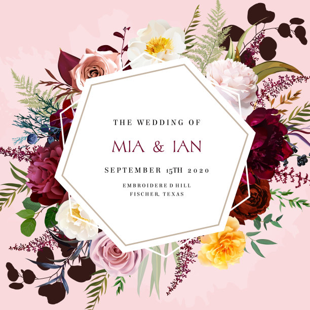 巴洛克花标签粉红色框架安排由叶和花图片下载