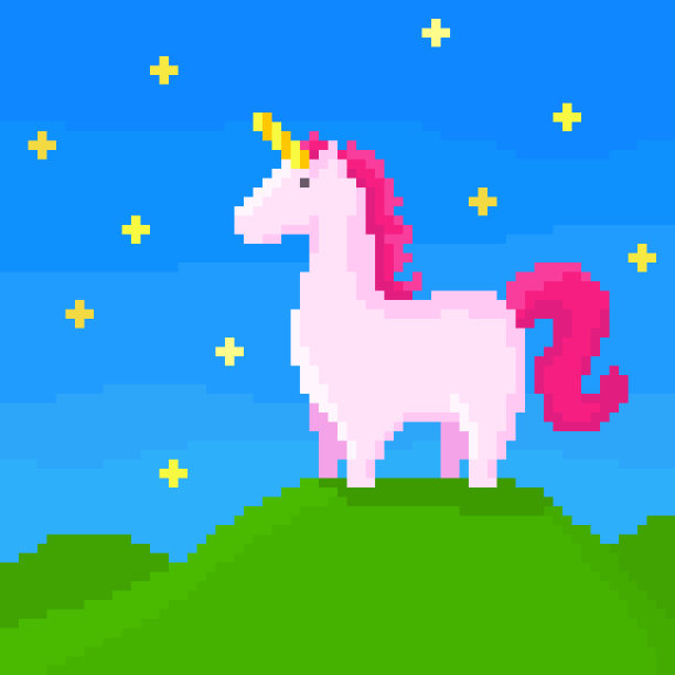 可爱的独角兽在山上图片下载