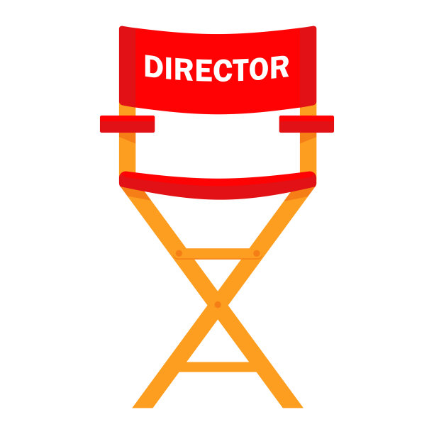 电影导演红椅子。在电影的拍摄现场工作。图片下载