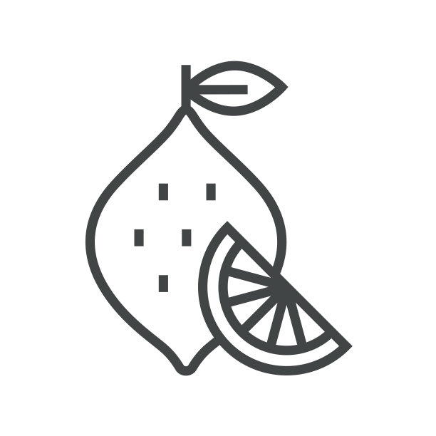 柠檬线条图标图片下载