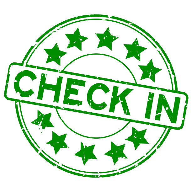 垃圾绿色检查字与星形图标圆形橡胶印章印章在白色背景图片下载