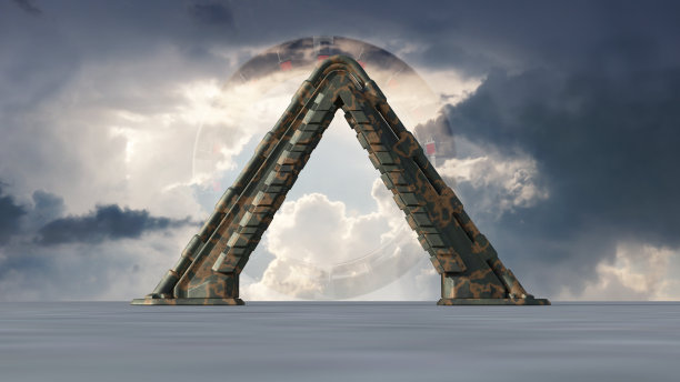 太空门进入其他世界3d渲染图片下载