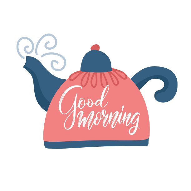 早上好，现代海报。手工字体和自定义排版为您的设计:标志，邀请，卡片图片下载