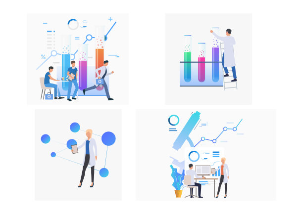 一组从事医学研究的科学家图片下载