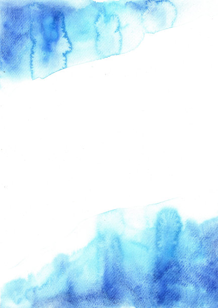 抽象的垃圾蓝色水彩手绘装饰背景。图片下载
