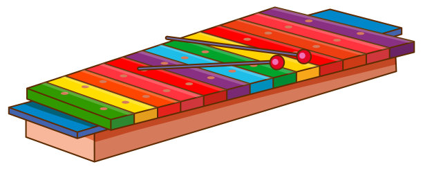 白色背景上的木琴图片下载