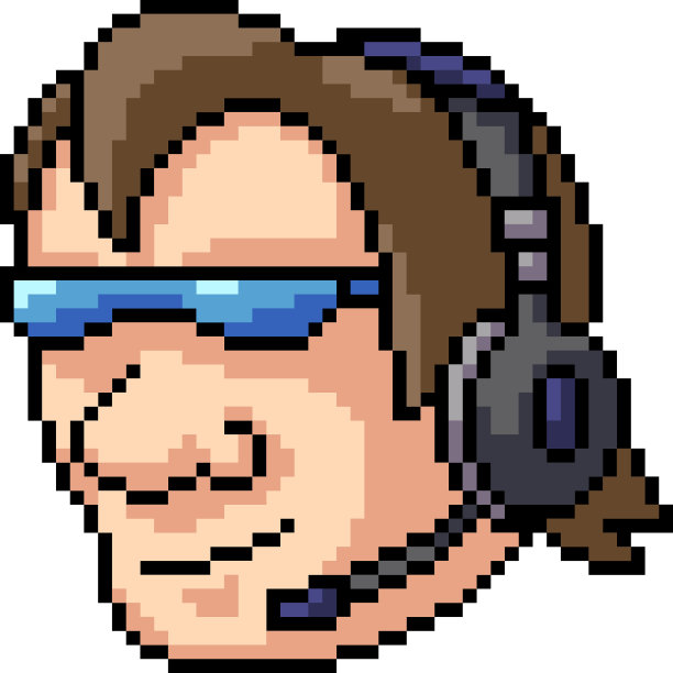 矢量像素艺术孤立的卡通图片下载