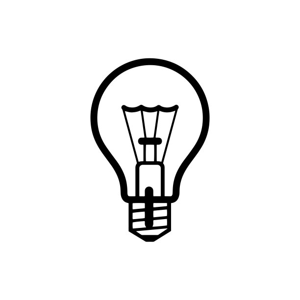 灯泡线条图标矢量图，隔离在白色背景上。创意标志，解决方案，思考概念图片下载