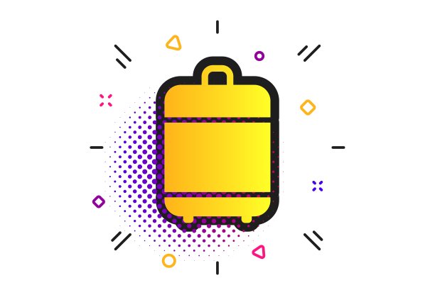 旅行袋的图标。行李的象征。向量图片下载