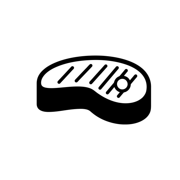 肉类图标矢量标志模板图片下载