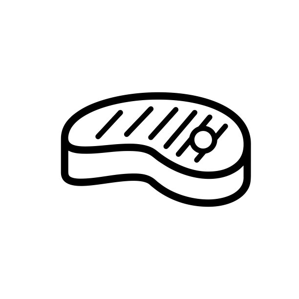 肉类图标矢量标志模板图片下载