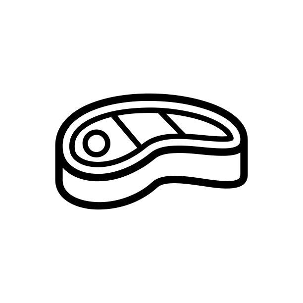 肉类图标矢量标志模板图片下载