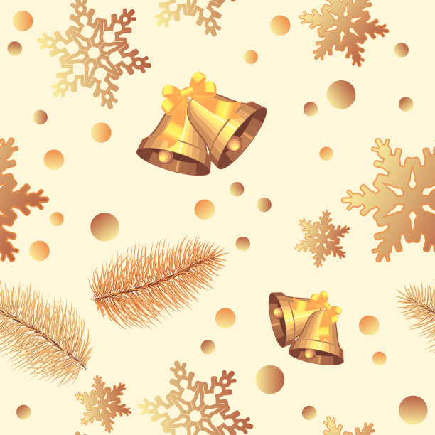 无缝模式与圣诞礼盒，球，松树，蝴蝶结，雪花，房子和散景。现代原创节日纺织品，礼品包装图片下载