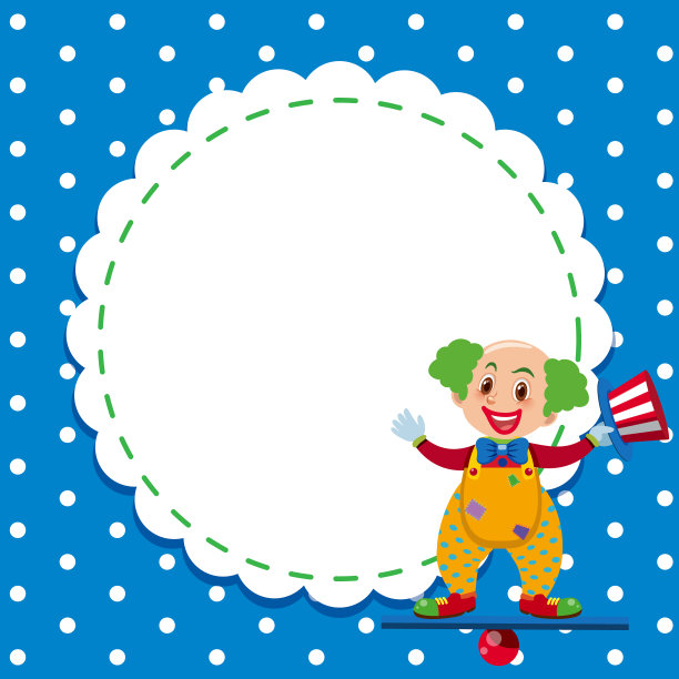 框架模板设计与马戏团小丑图片下载