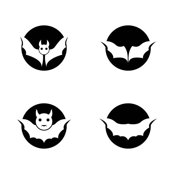 蝙蝠矢量图标插图设计图片下载