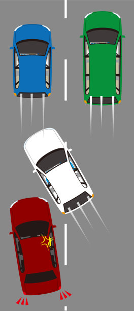 被强行打断的汽车。矢量素材图片下载