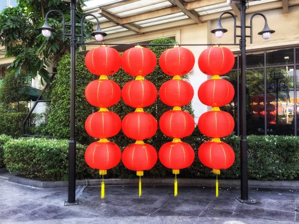 红色中国的灯图片下载