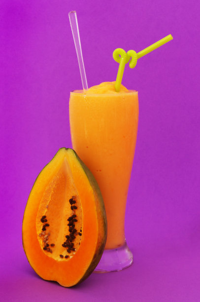 木瓜奶昔和木瓜水果图片下载