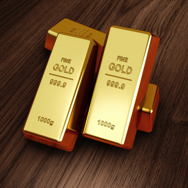 金条在硬木背面。图片下载