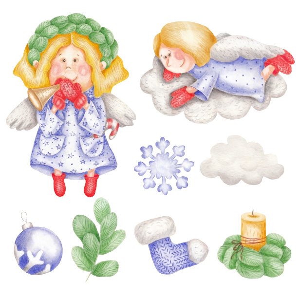 天使和圣诞节的象征。jpg图片下载