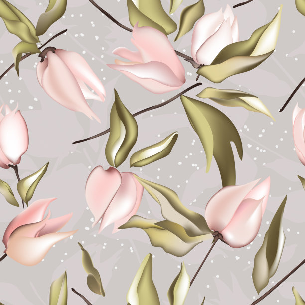 温柔的丛林植物艺术，酸浆花和叶，异国情调的背景图案，逼真的插画。夏日纹理，抽象向量。夏威夷水彩自然艺术图片下载