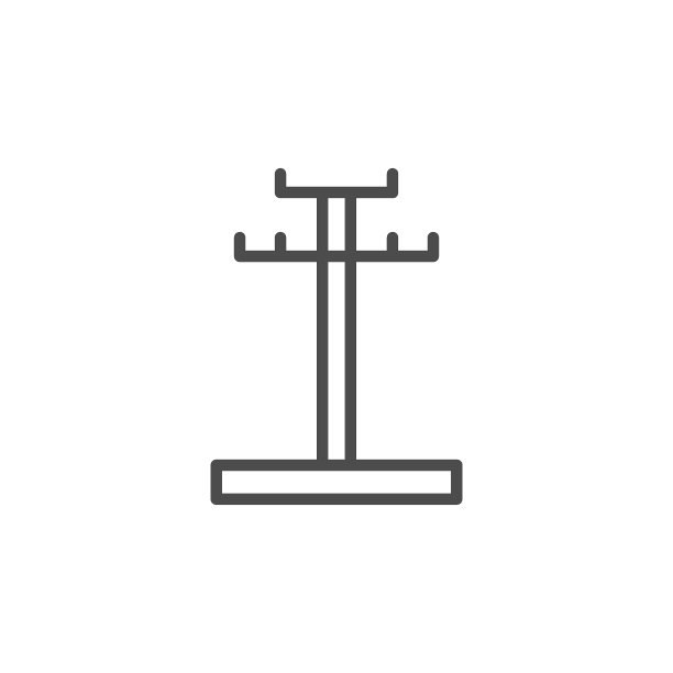 电线杆线路轮廓图标图片下载