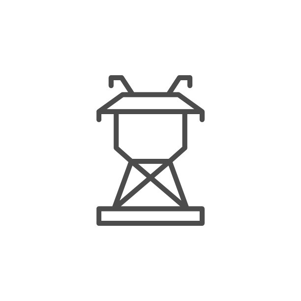 电力塔线稿图标图片下载