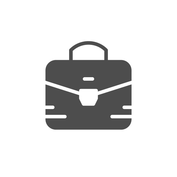 公文包或商务包字形图标图片下载