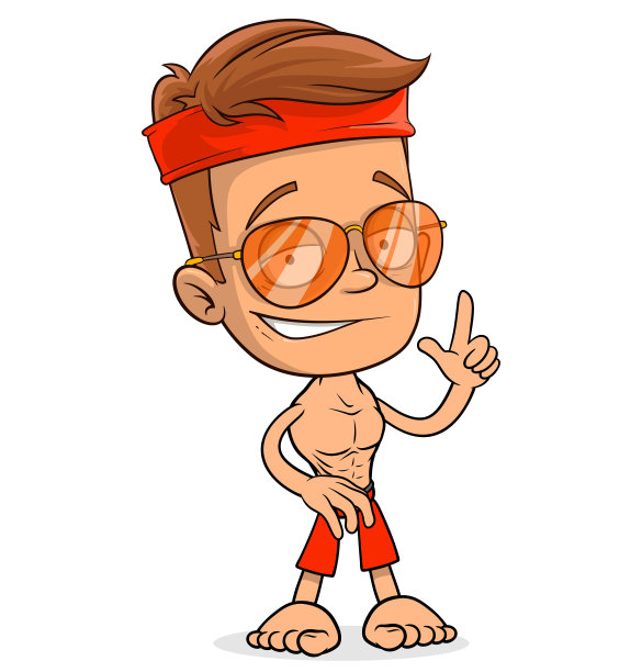 卡通有趣的男孩角色准备动画图片下载