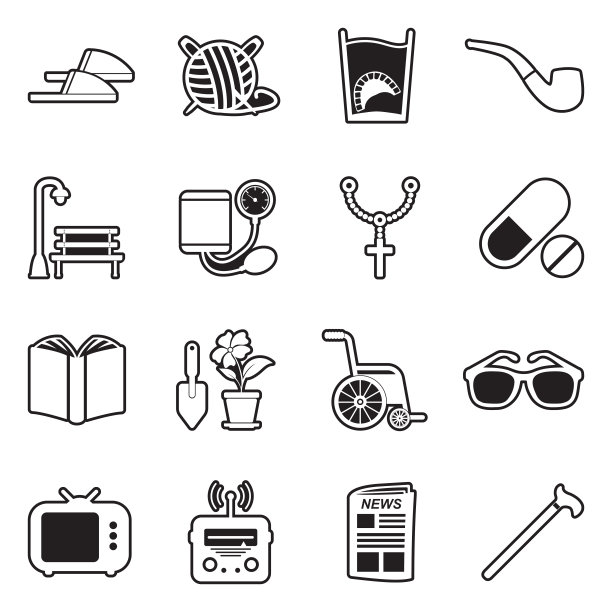 高级生活方式的图标。线条与填充设计。矢量插图。图片下载