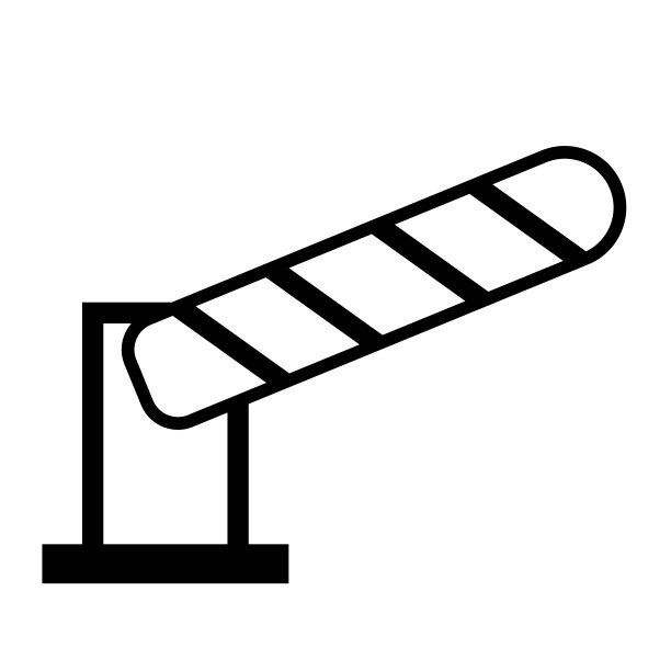 在白色背景上打开障碍图标。平的风格。障碍简单的图标为您的网站设计，标志，应用程序，UI。输入汽车的象征。障碍的迹象。图片下载