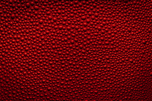 红色纹理水滴宏观，水滴，水滴背景，气泡，烹饪油，水滴，光效果，液体图片下载